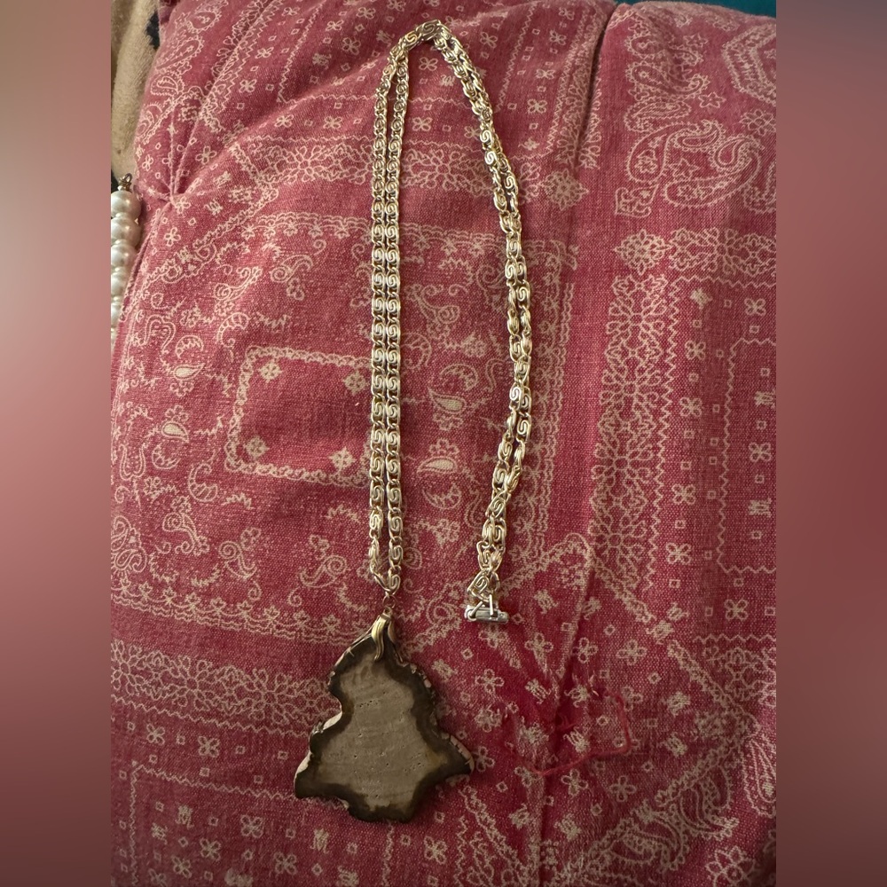 Silver Chain Necklace with Pendant